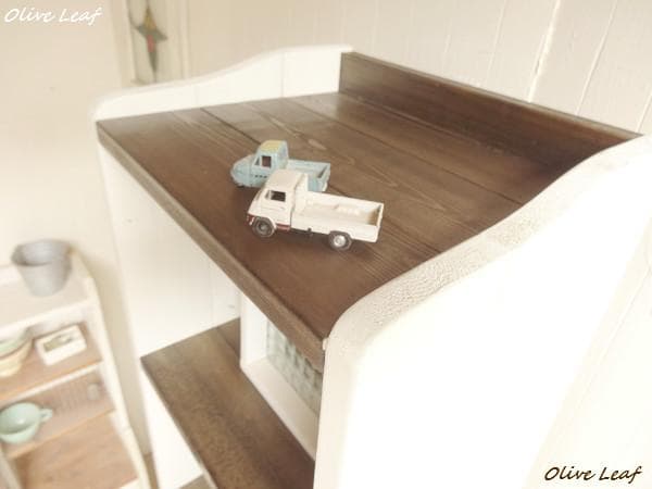 サイズ、デザインオーダー可！6段スリムキャビネット○シャビー