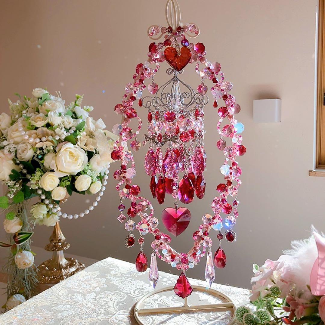 ☆かおmama☆様♡*.スワロフスキー♡シャンデリア付きスタンドサン