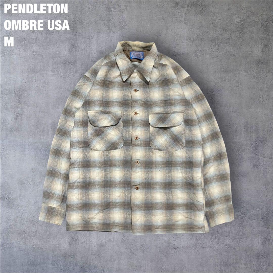 70s Pendleton オンブレ USA M マスタード系 ボードシャツ - メルカリ
