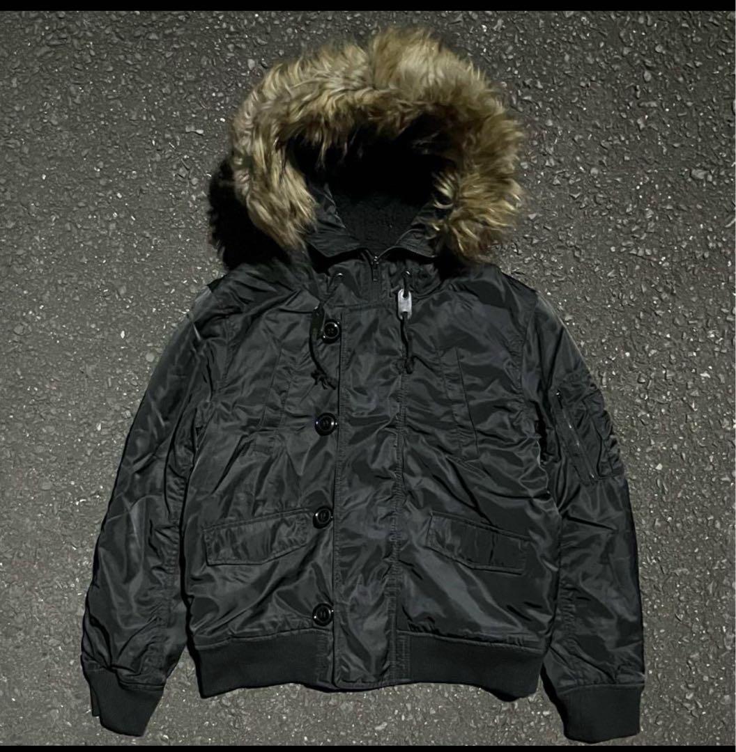 値下げ❗️00's archive fur jacket n2b似 ma-1 - メルカリ