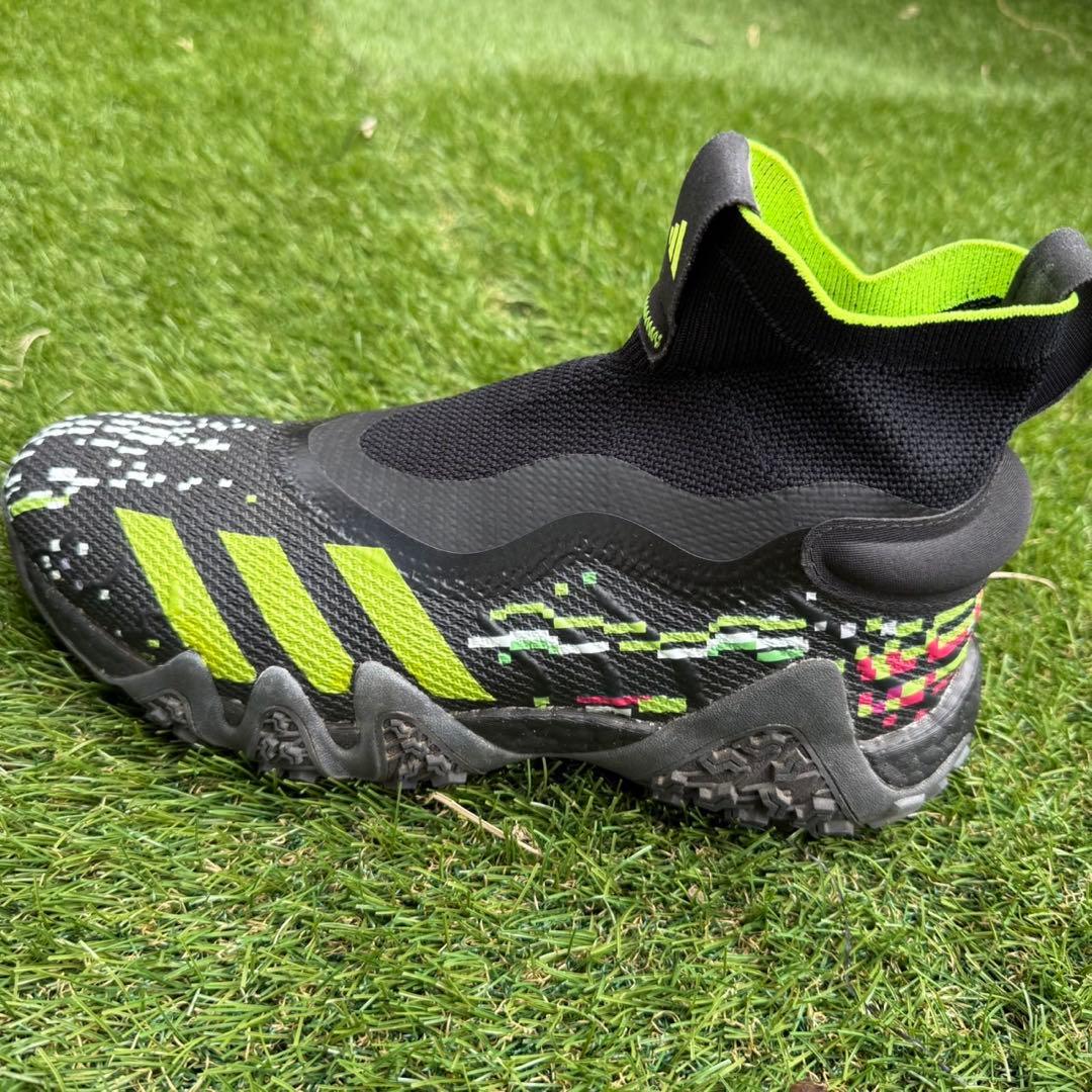 備品】adidas ゴルフシューズ ブラック/ライム