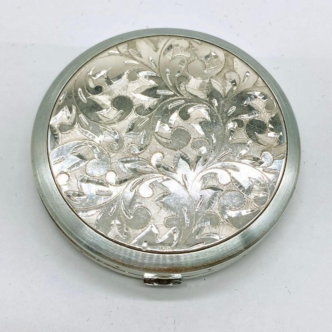 重量82g 昭和レトロ 銀製品 コンパクト シルバー ヴィンテージ NACON
