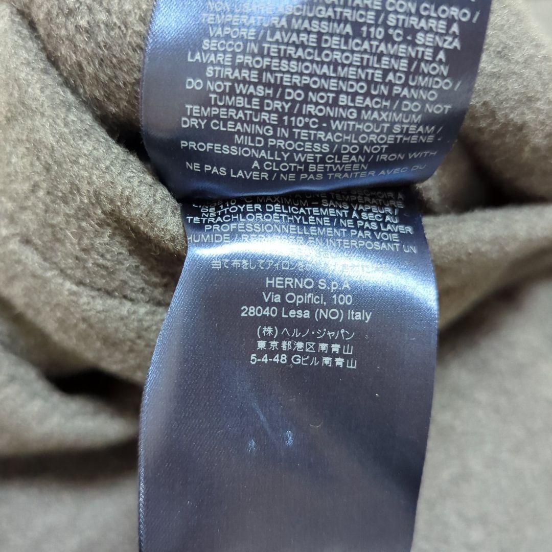 極美品 42 ヘルノ アンゴラ シルク 2way ダウンコート 切替 フォックス