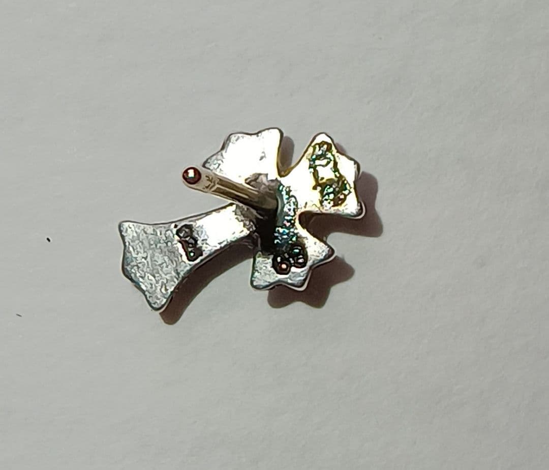 希少クロムハーツ スタッドピアス STUD CH CROSS 2 FAT