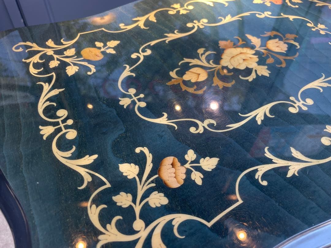 B7055【象嵌】サイドテーブル アンティーク 花台