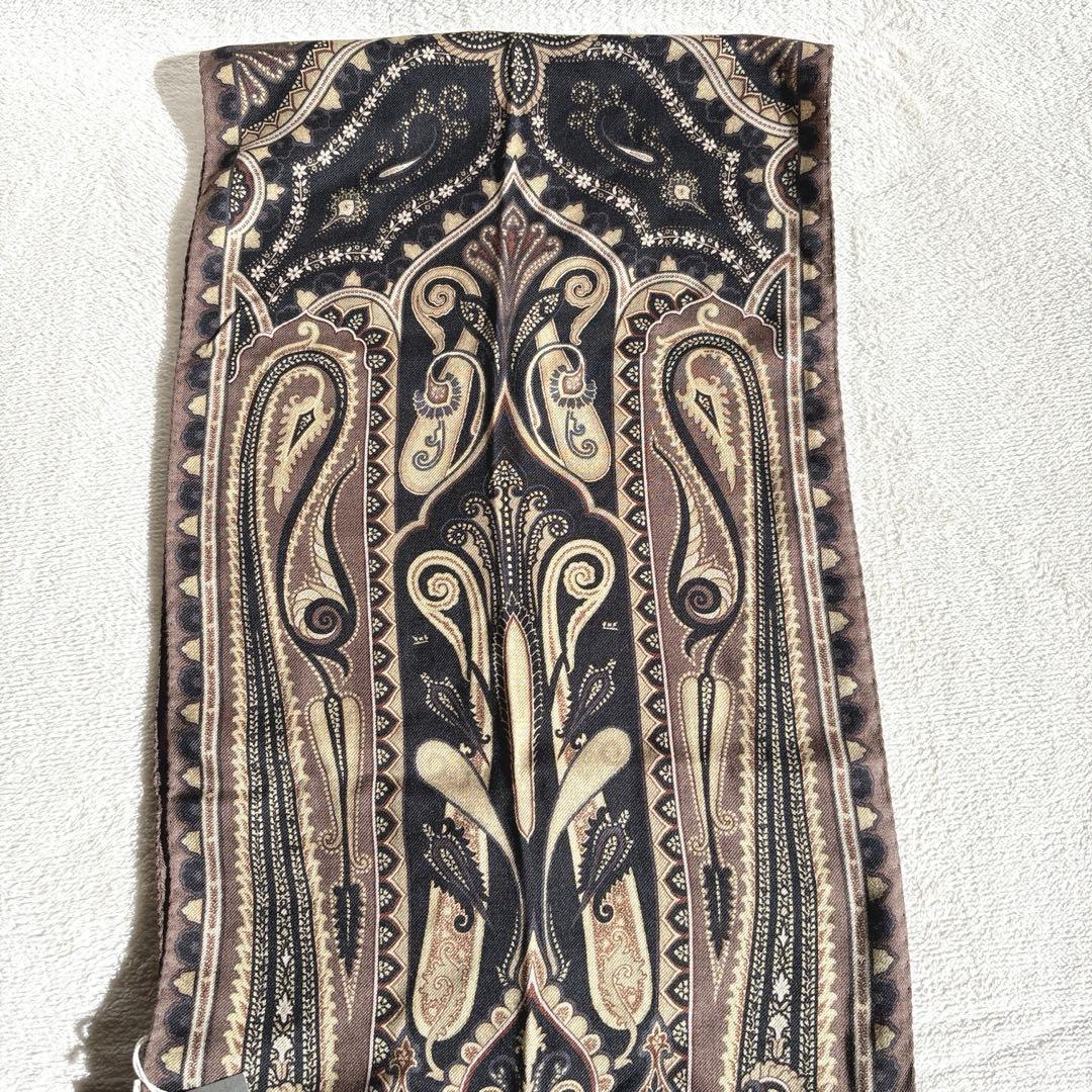 【新品】ETRO エトロ ペイズリー柄 ストール マフラー　イタリア製　シルク混