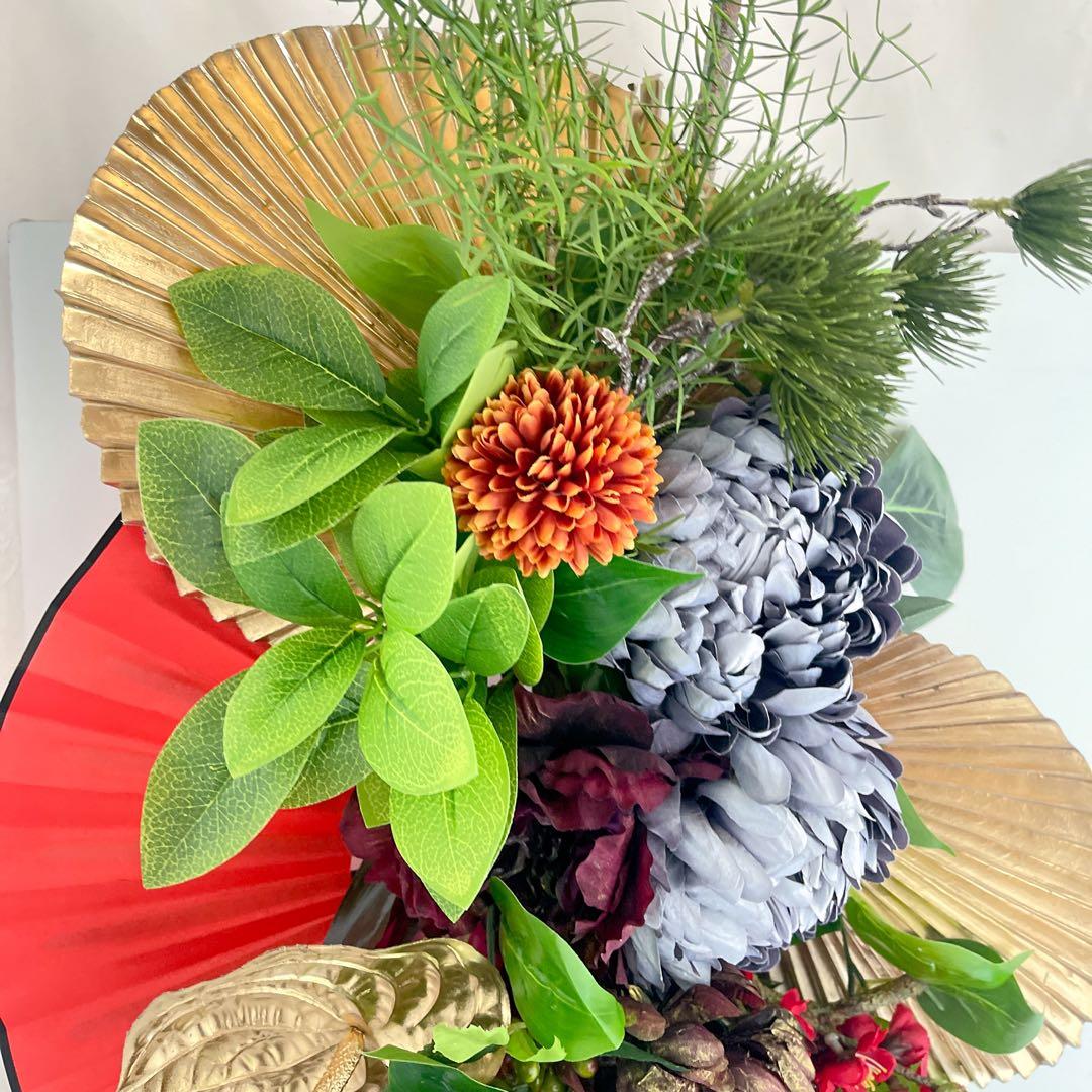 【特大1mサイズ 正月しめ縄リース】モダン迎春装飾｜店舗・商業用 光触媒フラワー