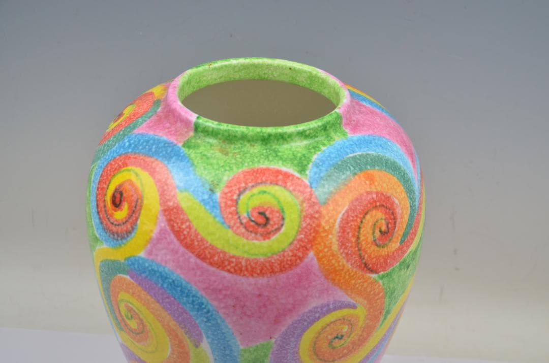 115 イタリー製 花瓶 壺 オブジェ 高さ32㎝ 陶器製