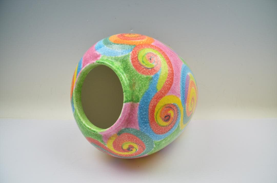 115 イタリー製 花瓶 壺 オブジェ 高さ32㎝ 陶器製