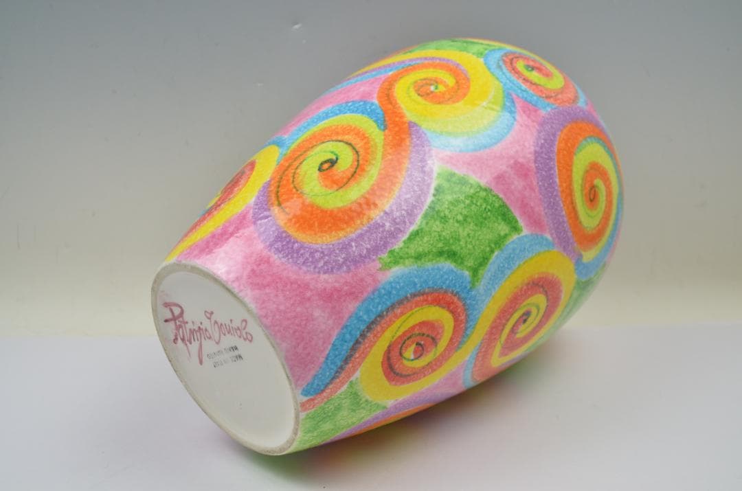 115 イタリー製 花瓶 壺 オブジェ 高さ32㎝ 陶器製