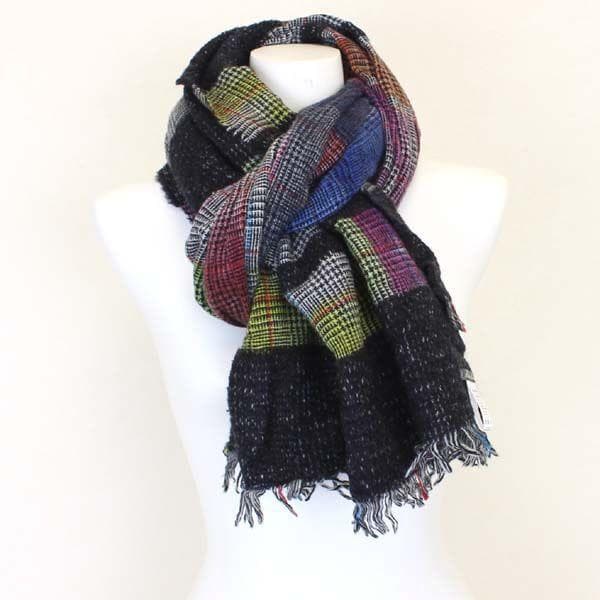 ファリエロ サルティ　Faliero Sarti　ストール　ボーダーチェック