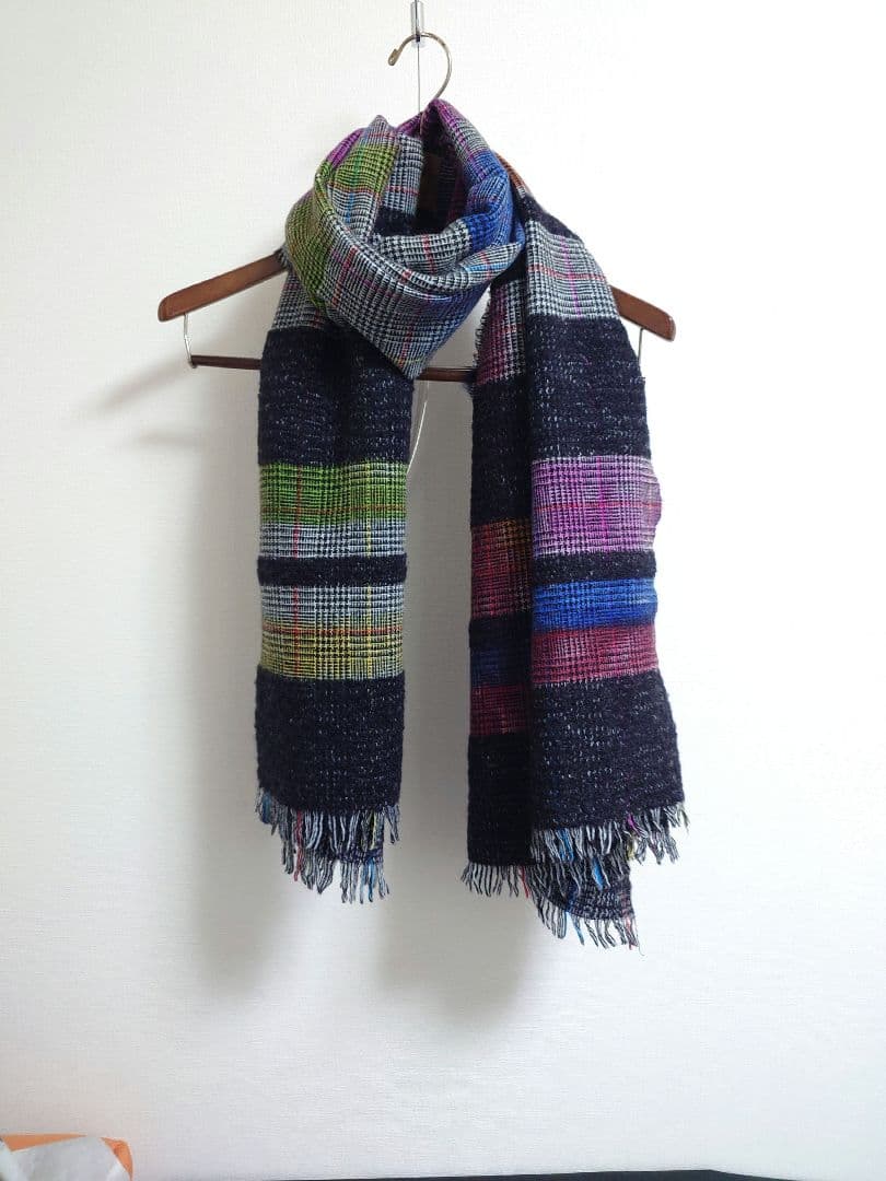 ファリエロ サルティ　Faliero Sarti　ストール　ボーダーチェック