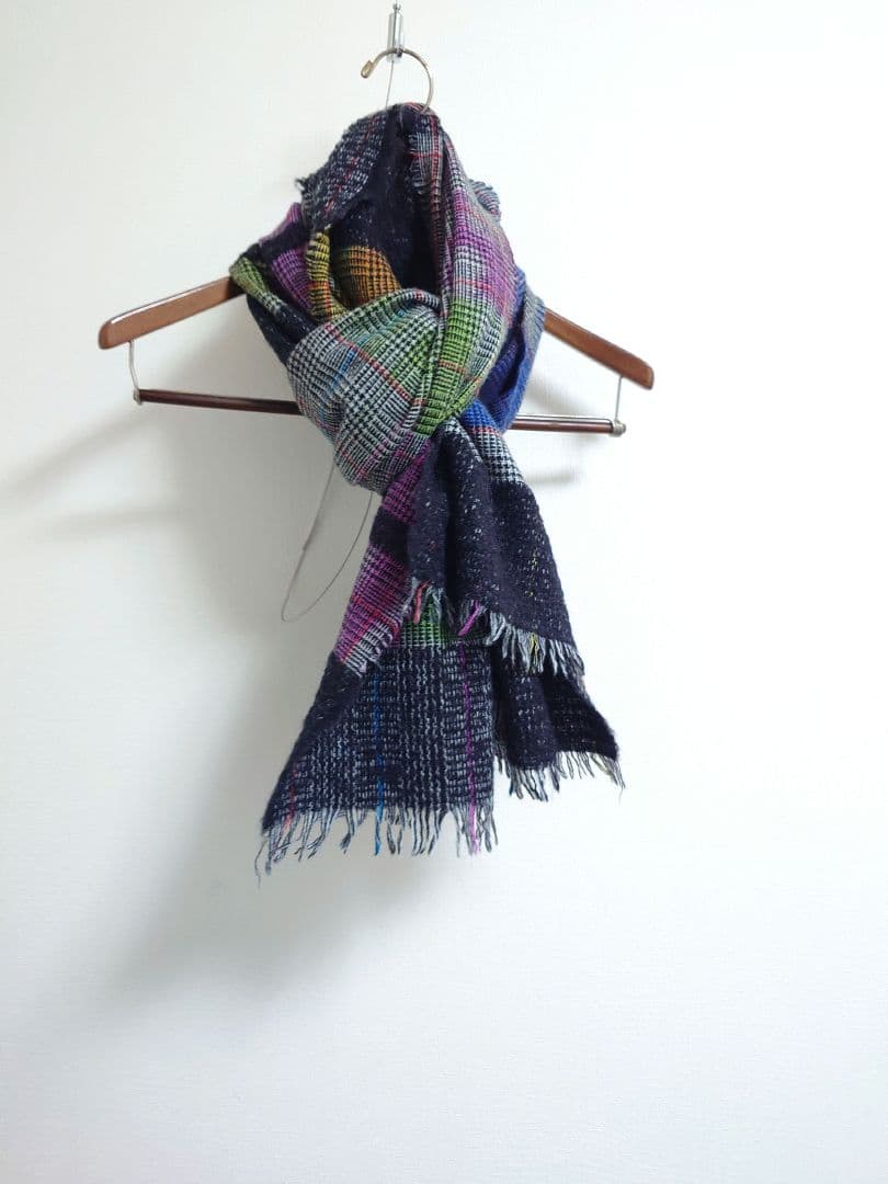 ファリエロ サルティ　Faliero Sarti　ストール　ボーダーチェック