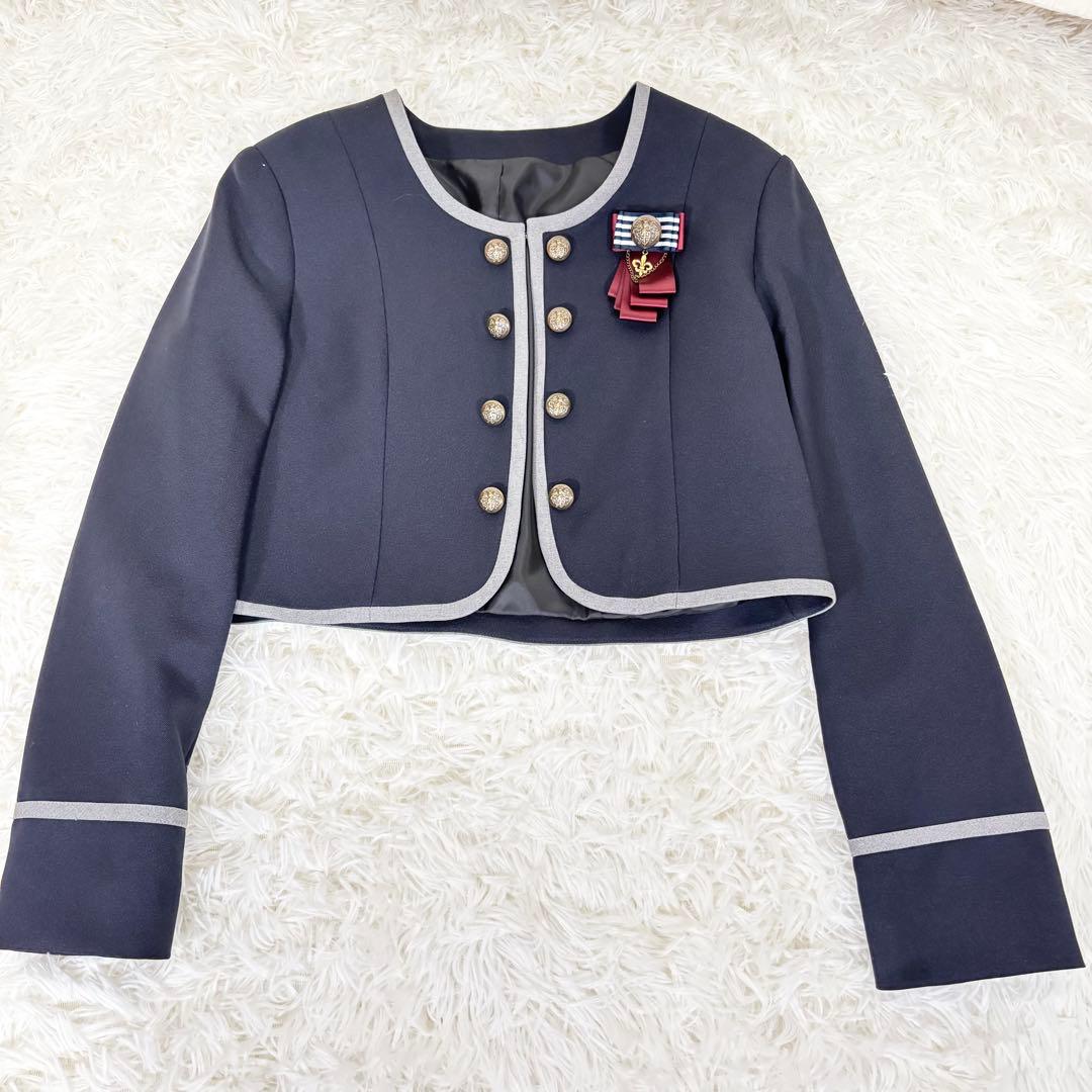 【極美品】CHOPIN ワンピース　ジャケット　ドレス　卒業式　160 ネイビー