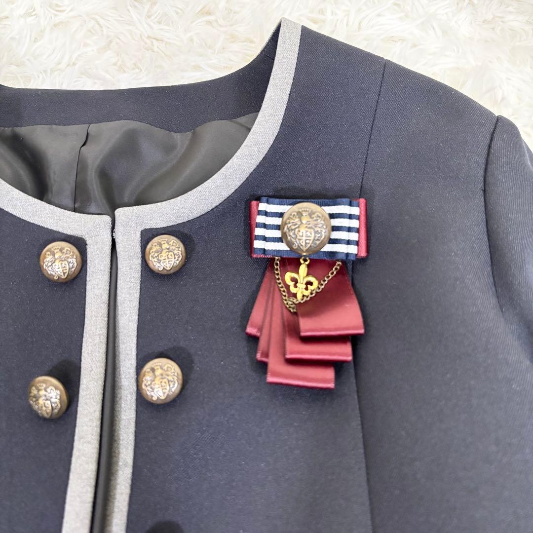 【極美品】CHOPIN ワンピース　ジャケット　ドレス　卒業式　160 ネイビー