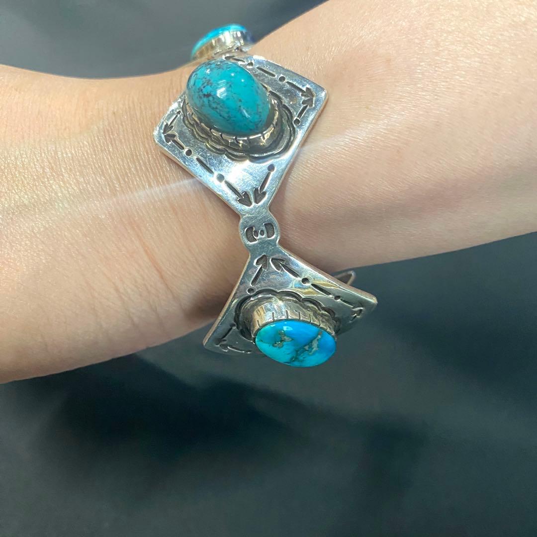 ターコイズ シルバーバングル ネイティブアメリカン