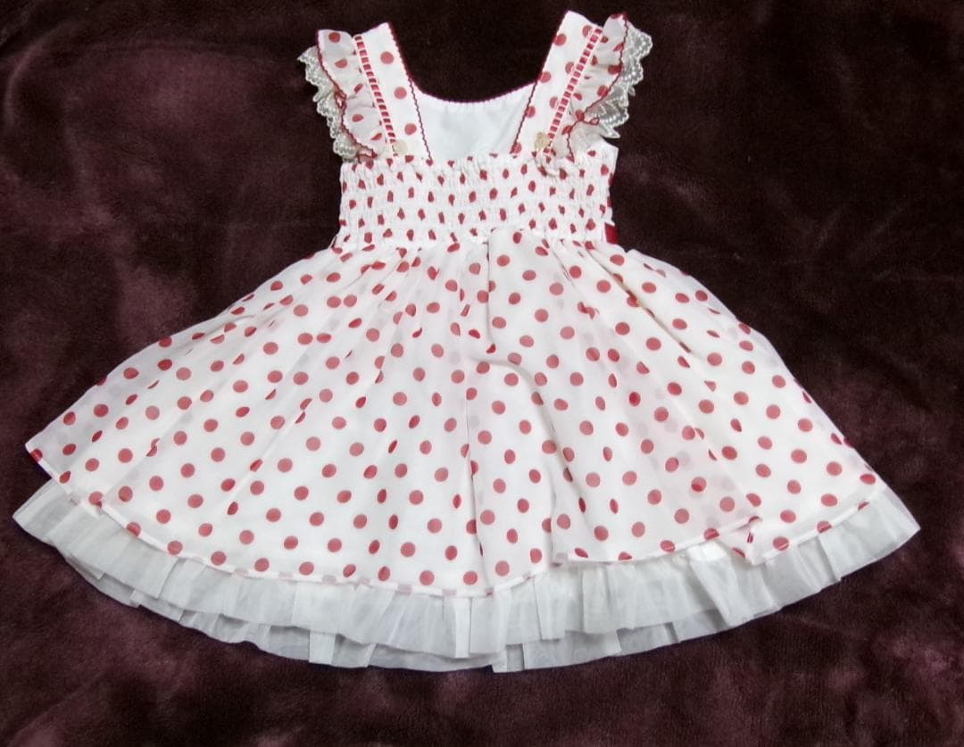 り*ん様 阪急限定シフォンドットドレス・100・新品タグ付き・・シャーリーテンプ