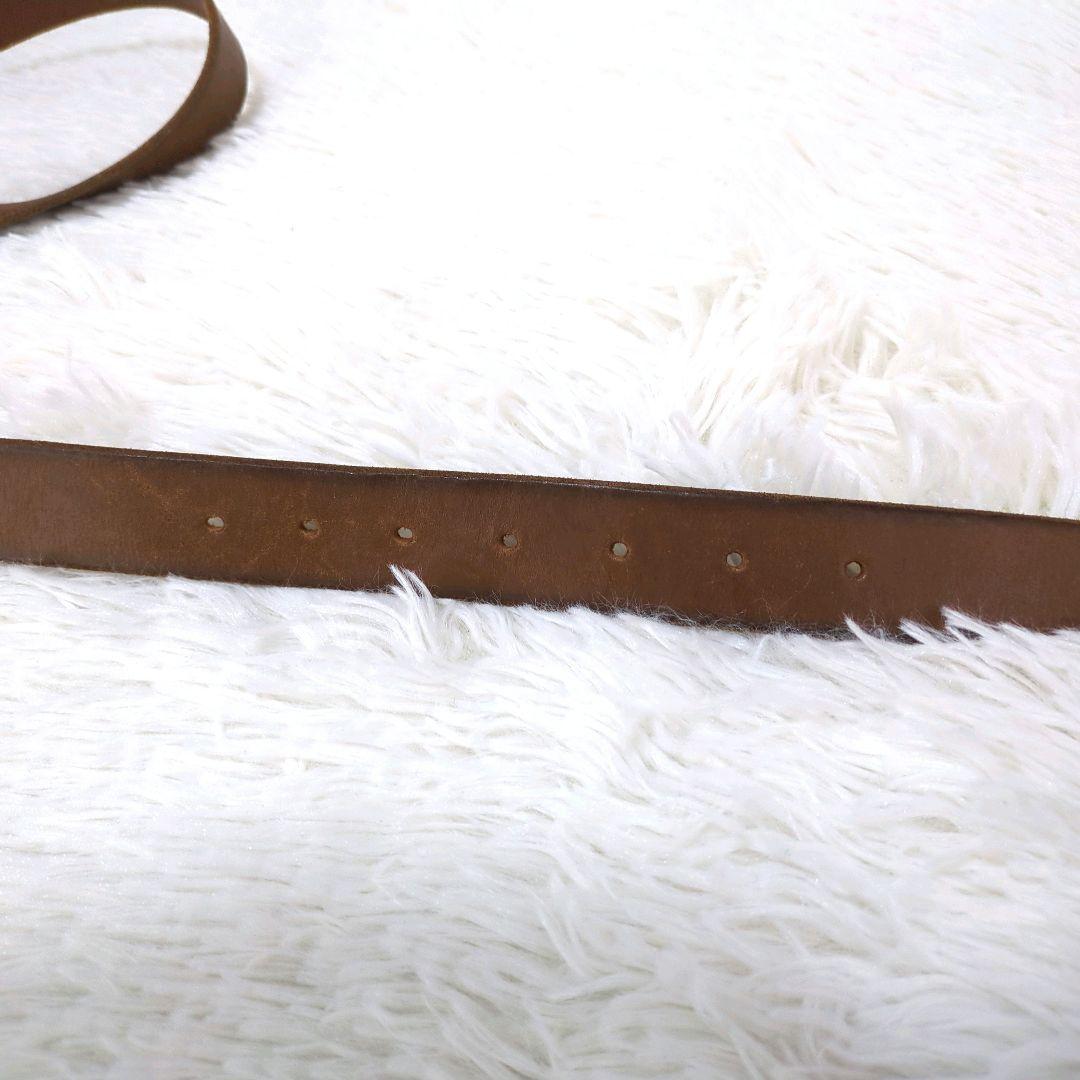 美品✨️　GUCCI　マーモント　ベルト　レザー　ブラウン　ビッグロゴ シルバー