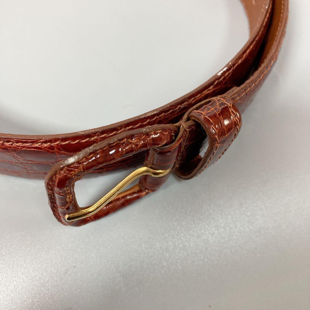 PRADA プラダ クロコダイル ベルト レザー ワニ革 70/28