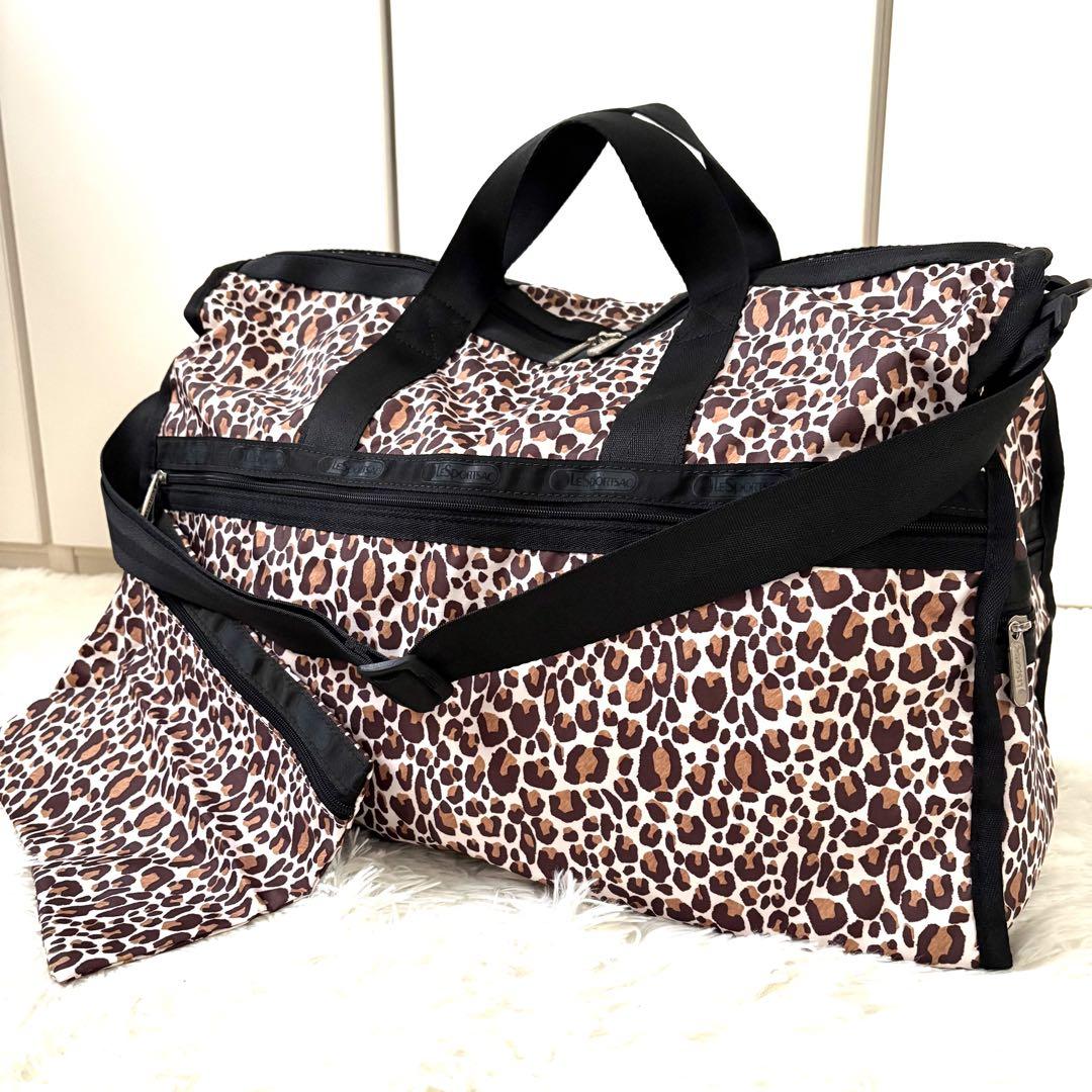 未使用品☆レスポートサック　ボストンバッグ　ラージ　ウィークエンダー　ポーチ　豹