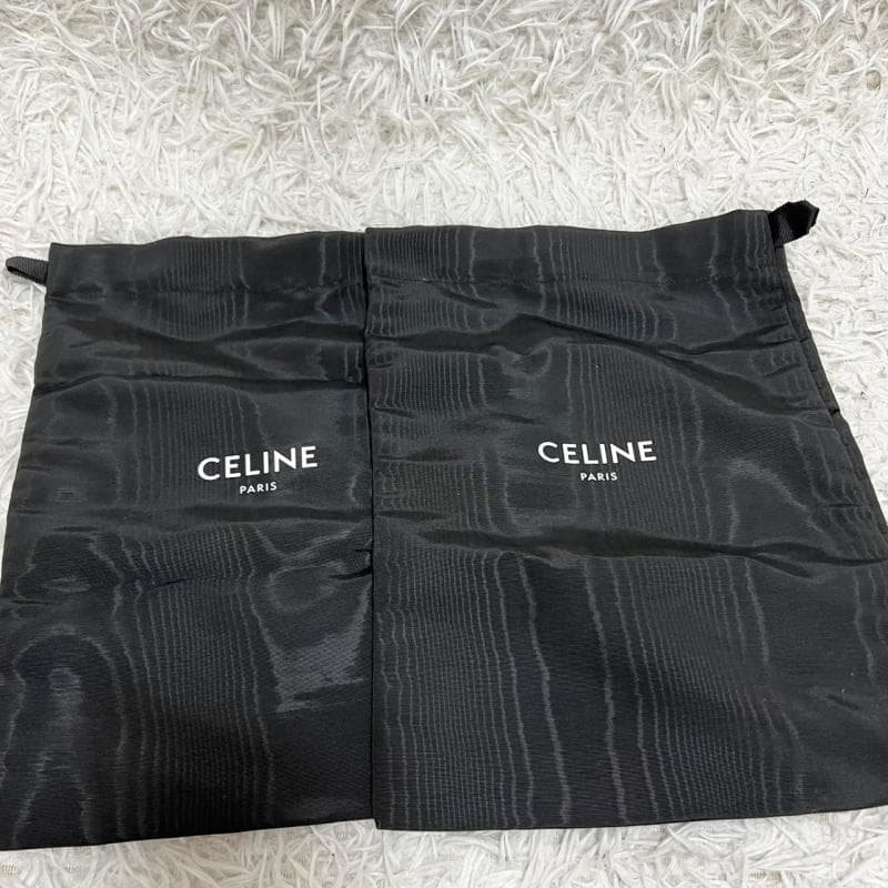 CELINE ローファー トリオンフ マーガレット フリンジ ブラック