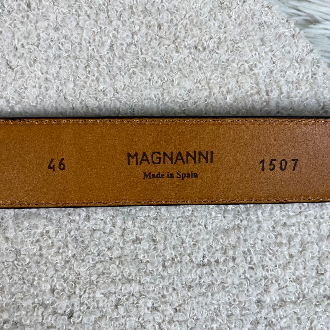 未使用級 MAGNANNI ベルト レザー ブラウン 保存袋付き