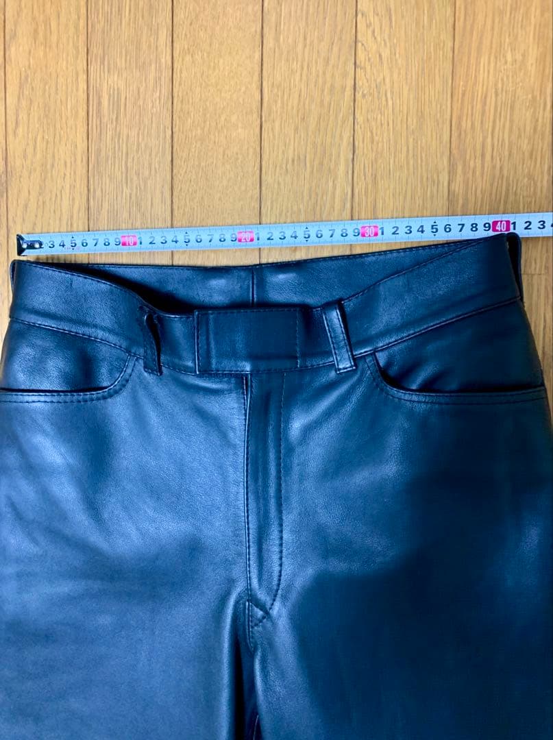 超極上品】 ペアスロープ レザーパンツ G-02 ストレートパンツ W82cm