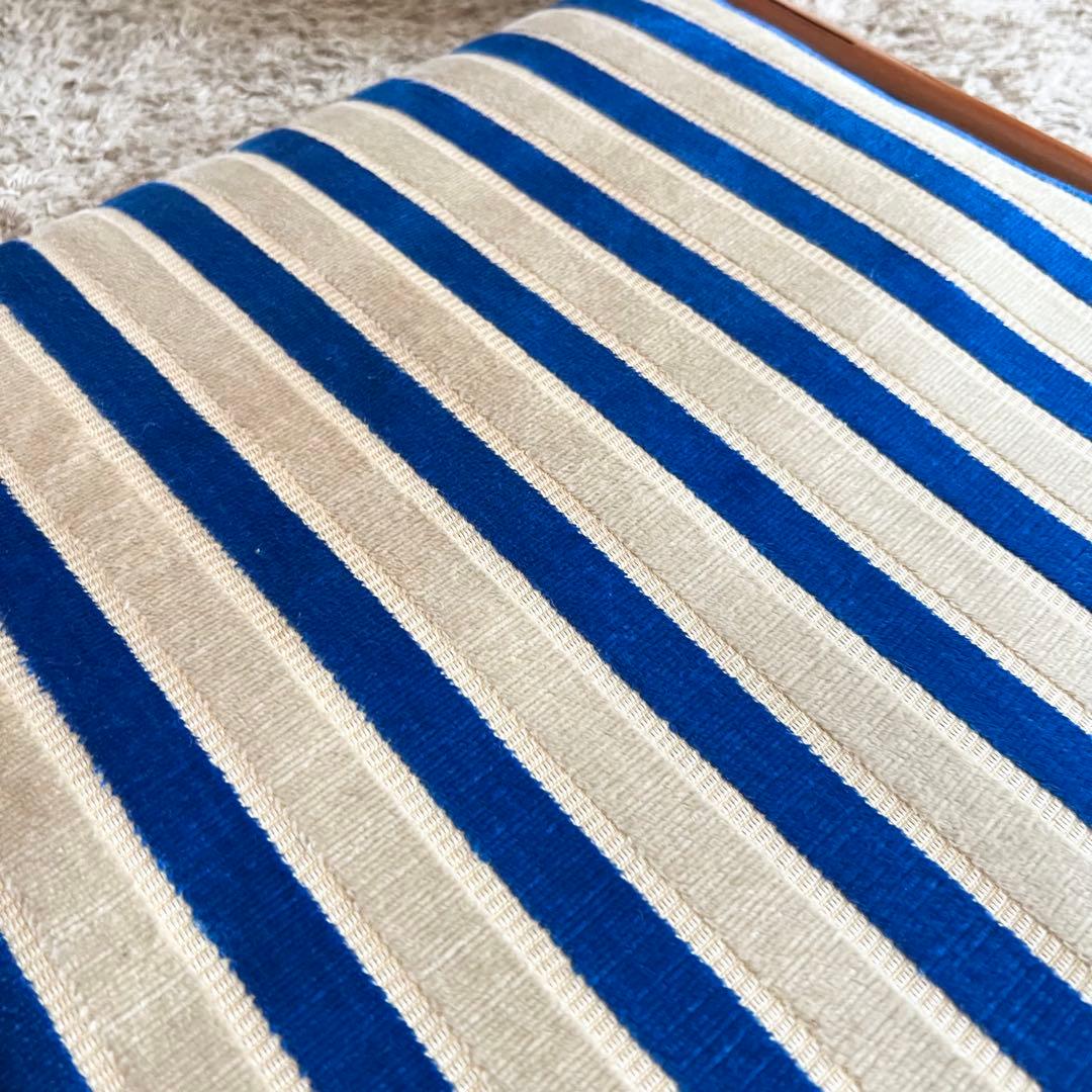 再度お値下げしました！ストライプデザイン折りたたみ座椅子2脚セット　昭和レトロ