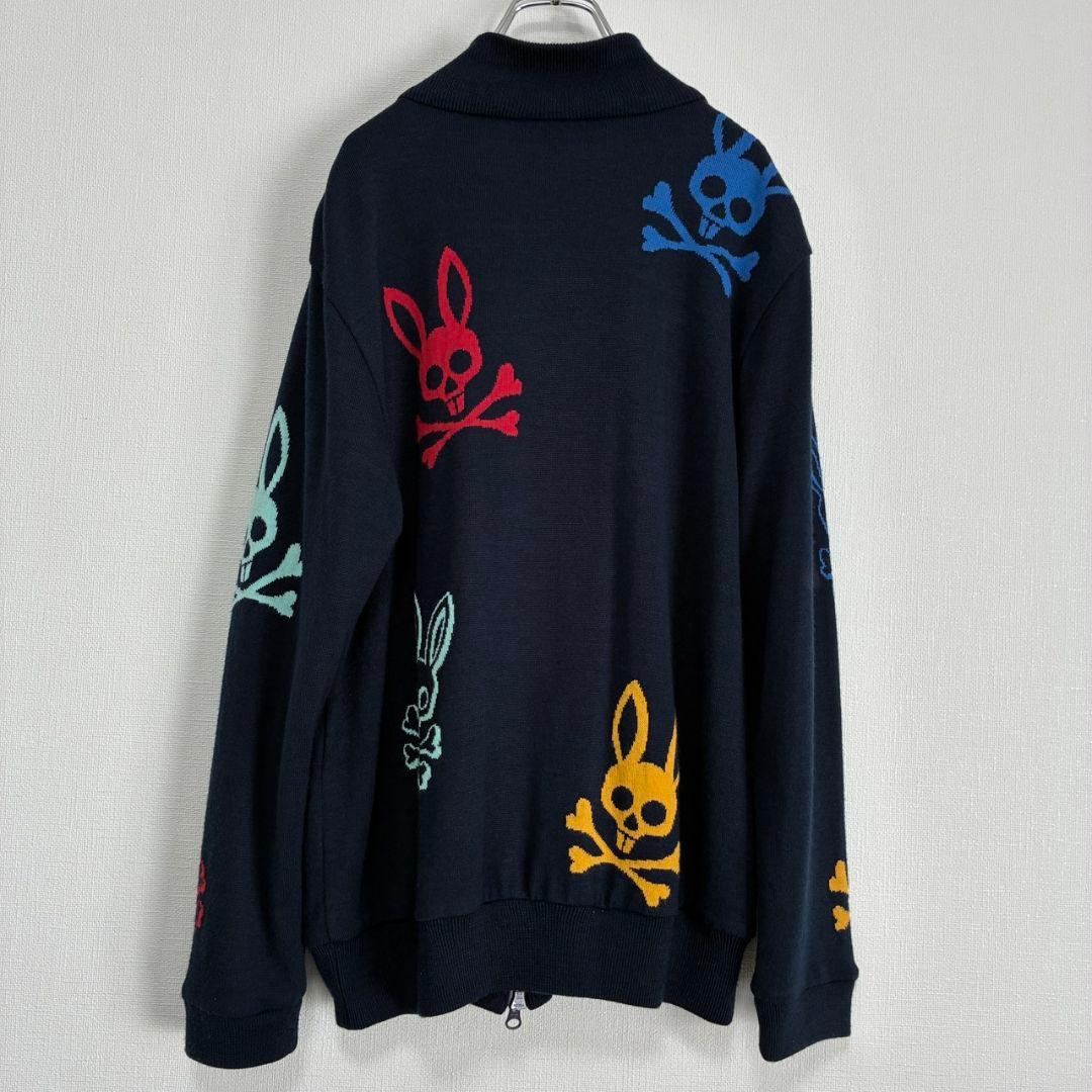 サイコバニー ジップ ニットジャケット 蓄熱 スカルラビット Mサイズ