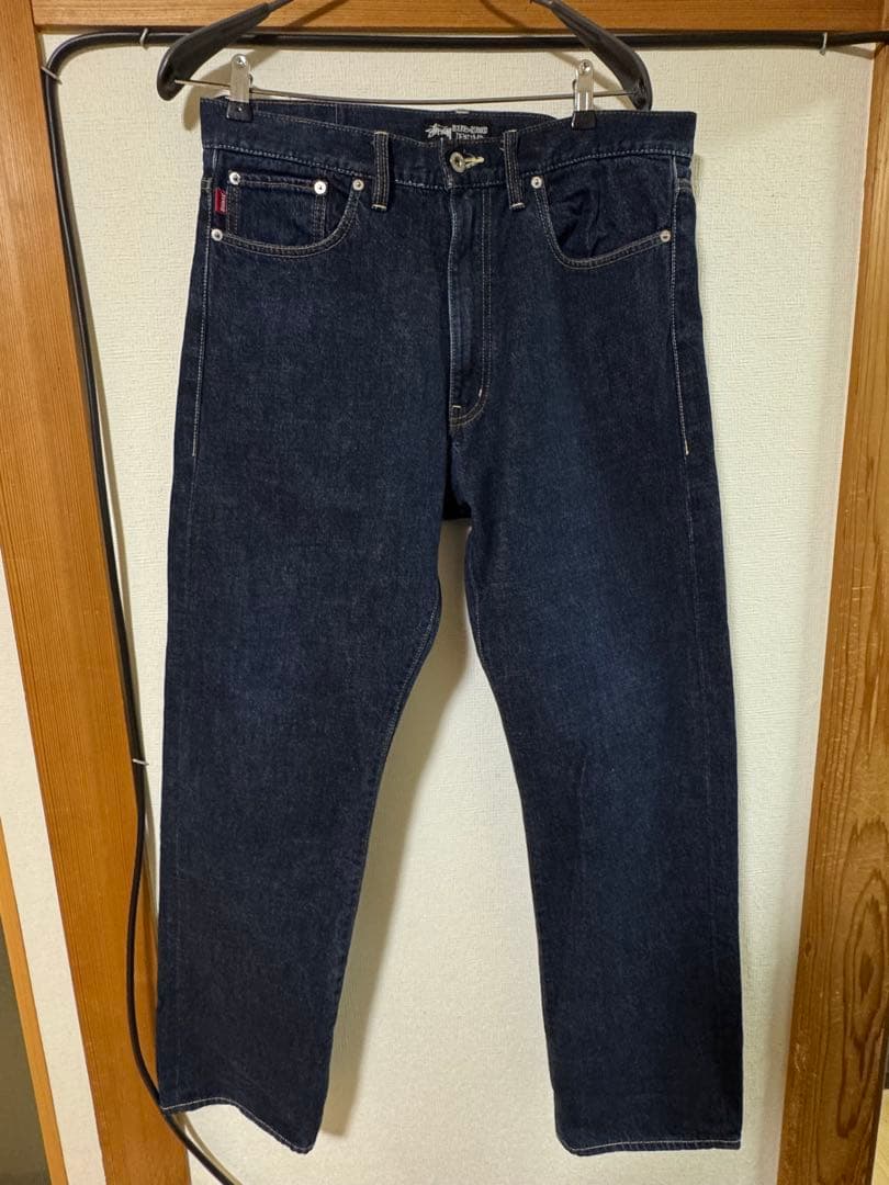 STUSSY バックペンキロゴ デニムパンツ サイズ34 希少 90s