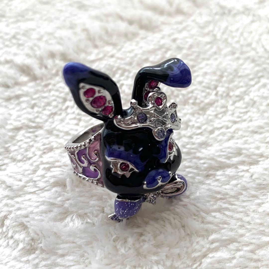 未使用♡ ANNA SUI アナスイ うさぎモチーフリング 干支 ビジュー