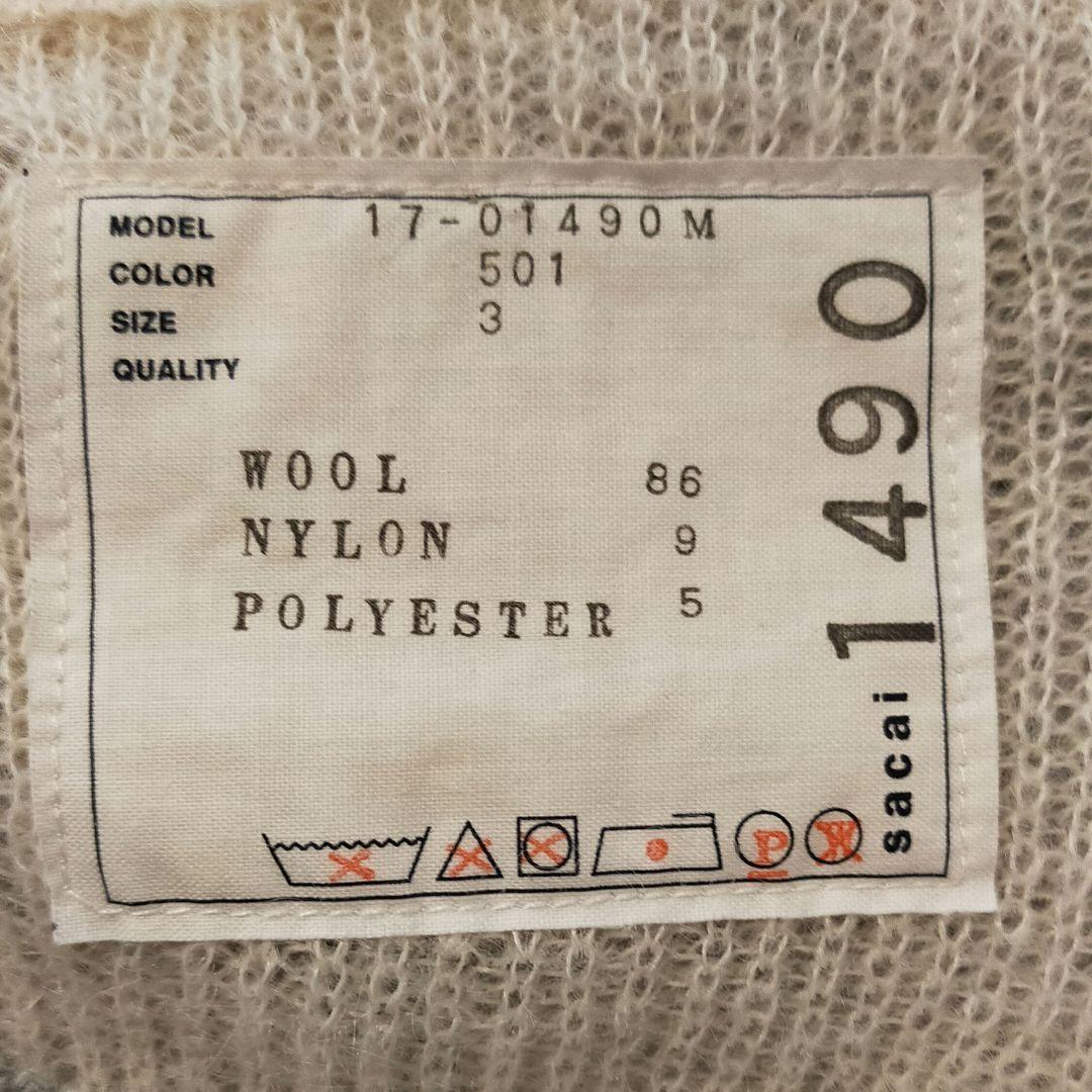 SACAI サカイ ニットセーター モヘア 切替