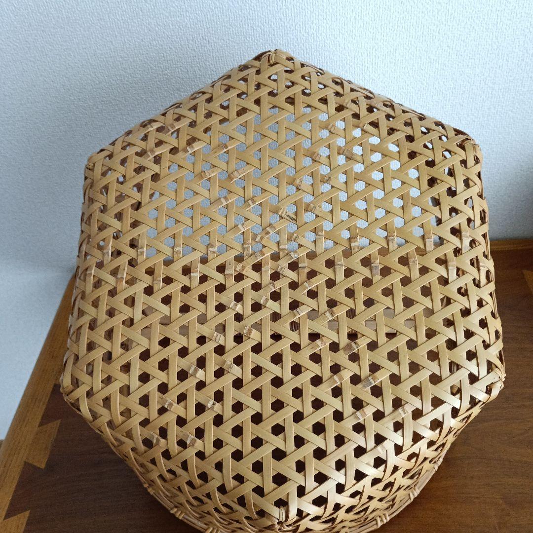 竹製籠 宮崎 作家物 竹細工 バスケット 大きめかご 天然素材 亀甲
