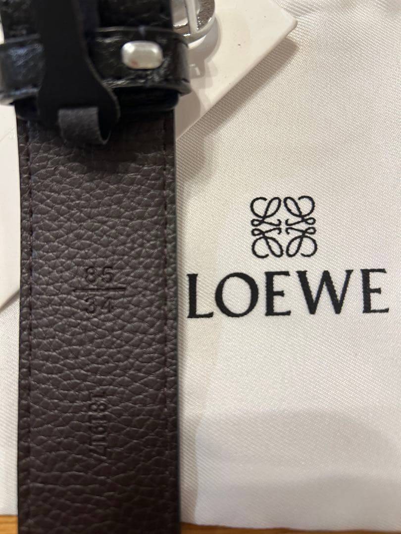 【新品未使用】LOEWE アナグラムベルト レザー 85サイズ