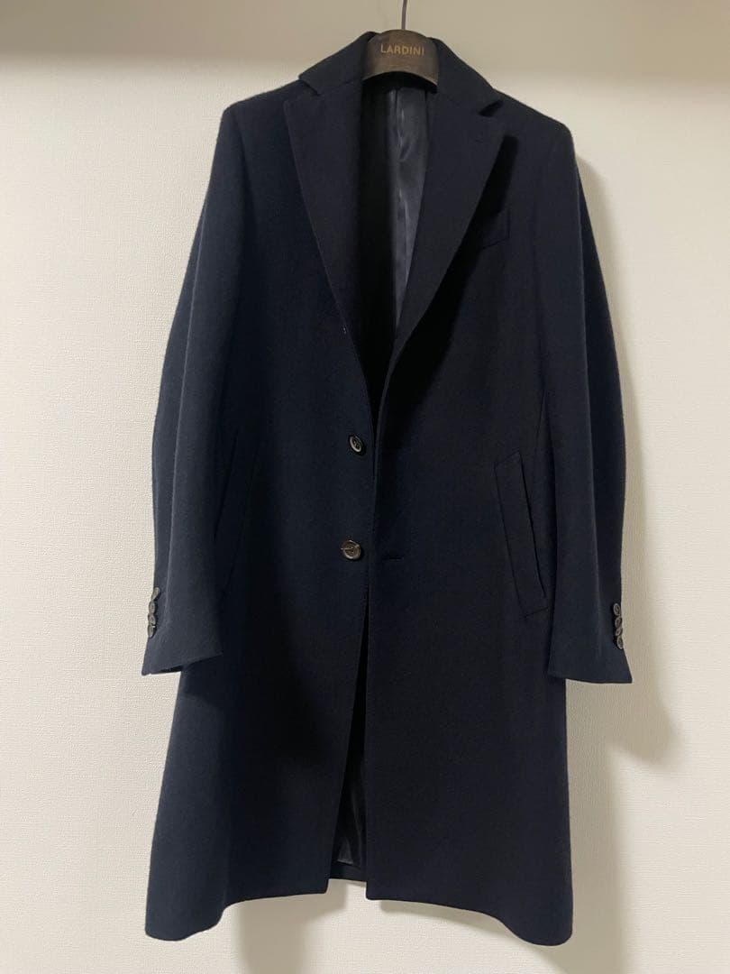 破格！美品　ラルディーニ　チェスターコート　44 ダークネイビー