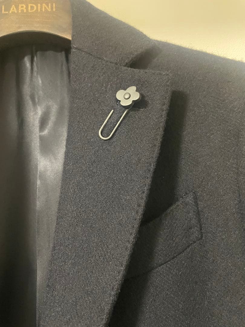 破格！美品　ラルディーニ　チェスターコート　44 ダークネイビー