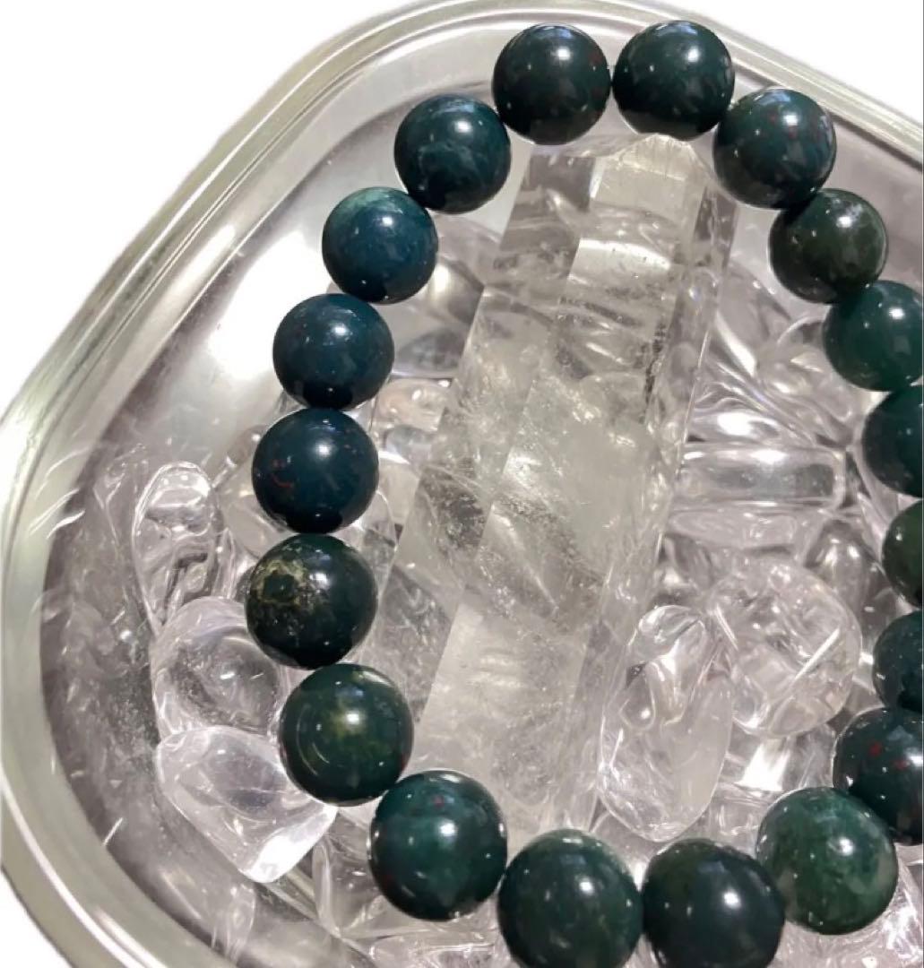 【鑑別済】天然石 出雲石 碧玉 パワーストーン ジャスパー ギャランティ付