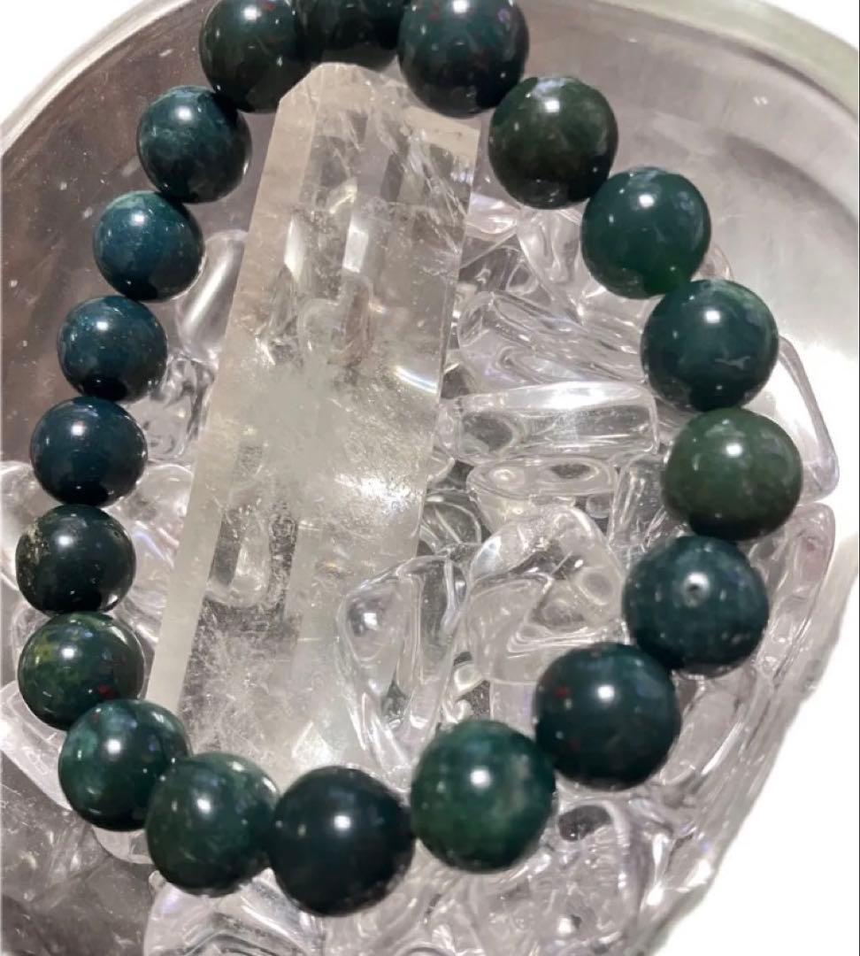 【鑑別済】天然石 出雲石 碧玉 パワーストーン ジャスパー ギャランティ付