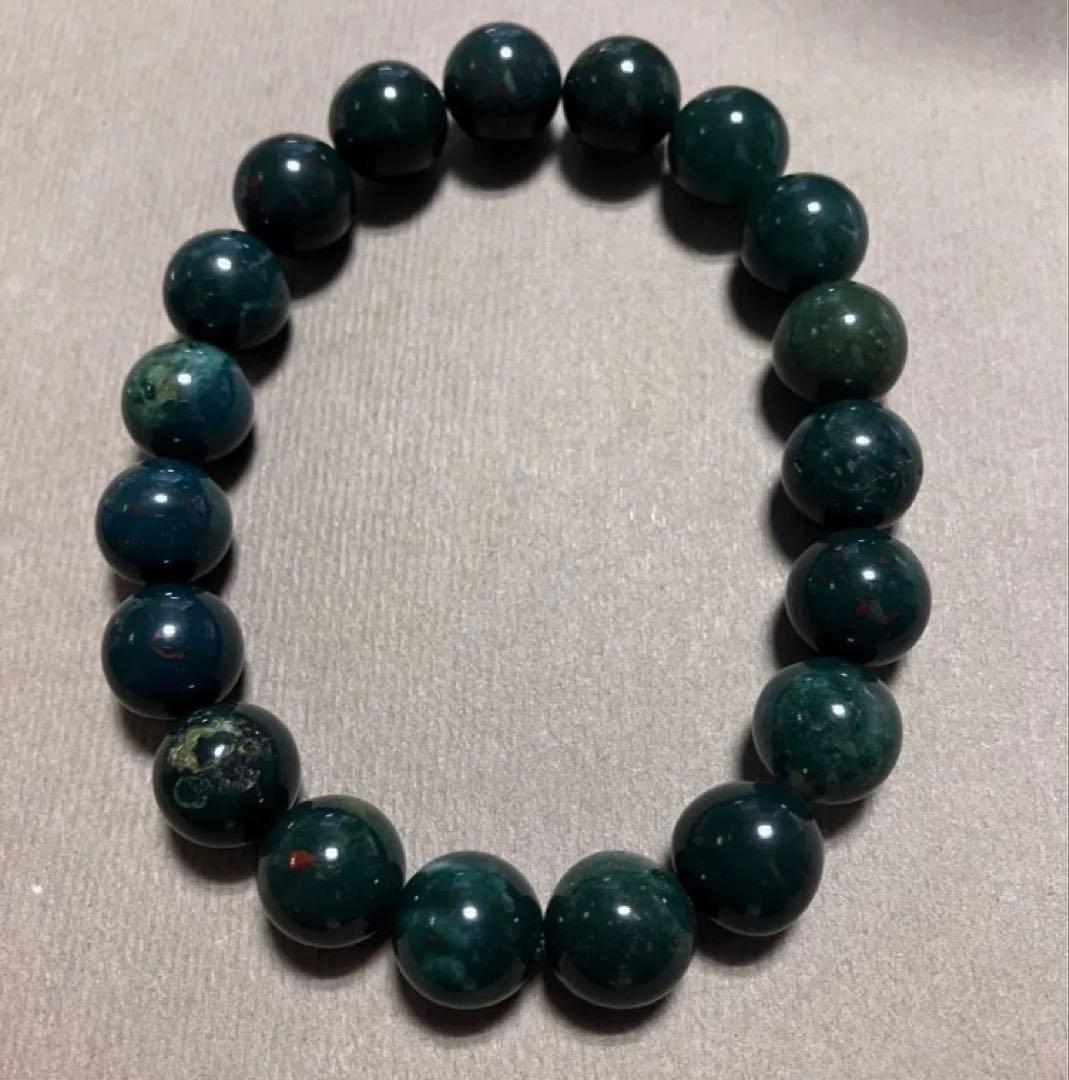 【鑑別済】天然石 出雲石 碧玉 パワーストーン ジャスパー ギャランティ付