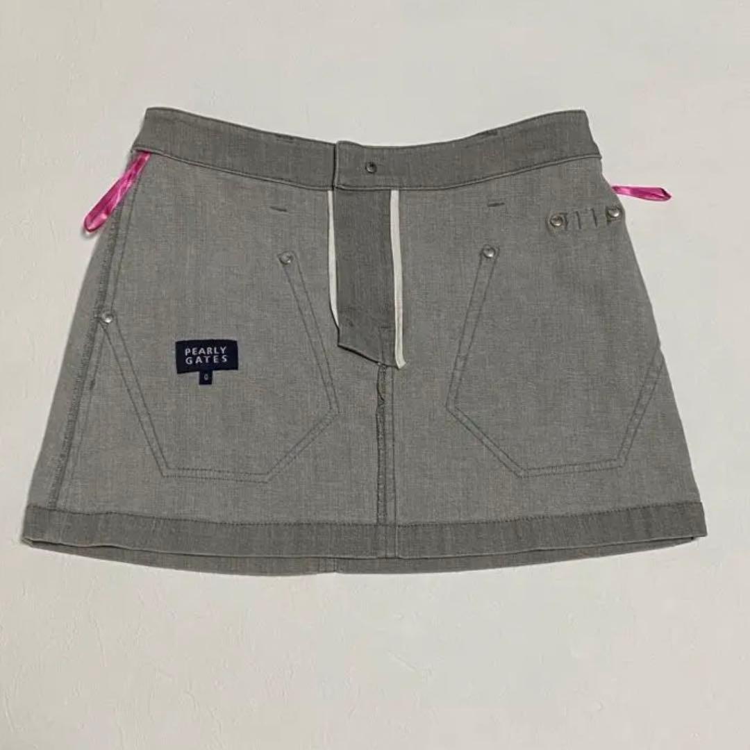 美品【パーリーゲイツ】レディースゴルフウェアストレッチスカート【0(S)サイズ】