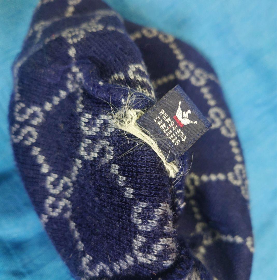 old stussy モノグラム ビーニー ワッチキャップ ニット帽 90s