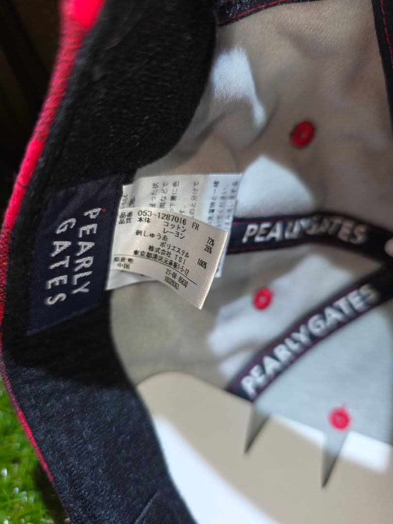 PEARLY GATES チェック柄 秋冬 パンツ＆帽子 セットアップ　【美品】