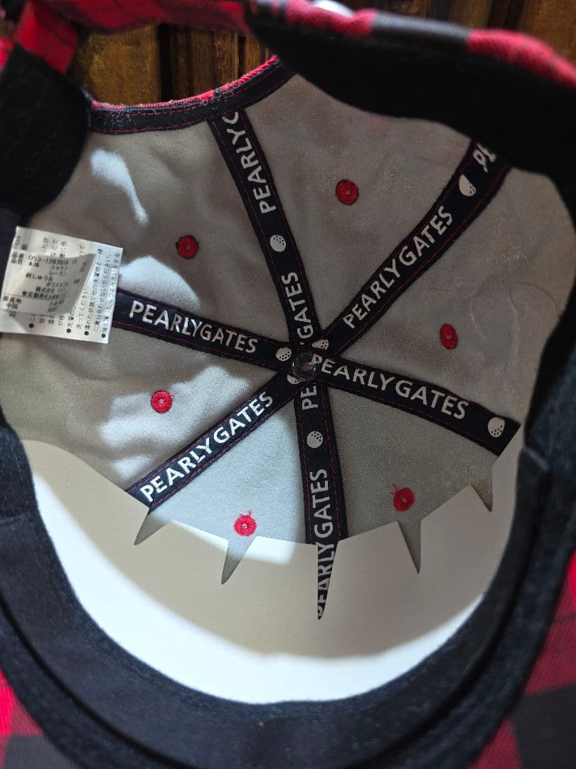 PEARLY GATES チェック柄 秋冬 パンツ＆帽子 セットアップ　【美品】