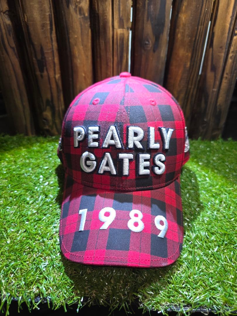 PEARLY GATES チェック柄 秋冬 パンツ＆帽子 セットアップ　【美品】