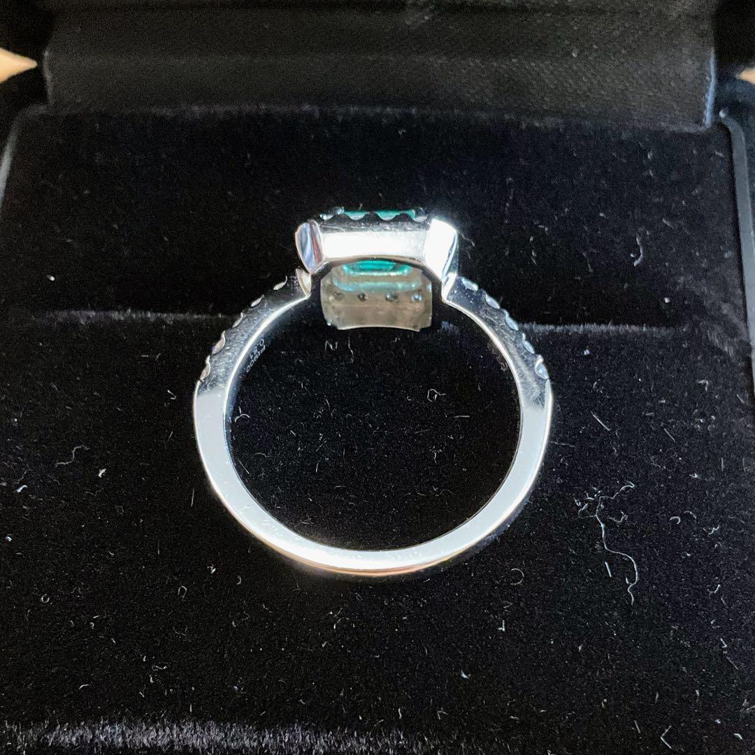 る*る様 コロンビア産エメラルド0.51ct PT900 ダイヤリング 12号