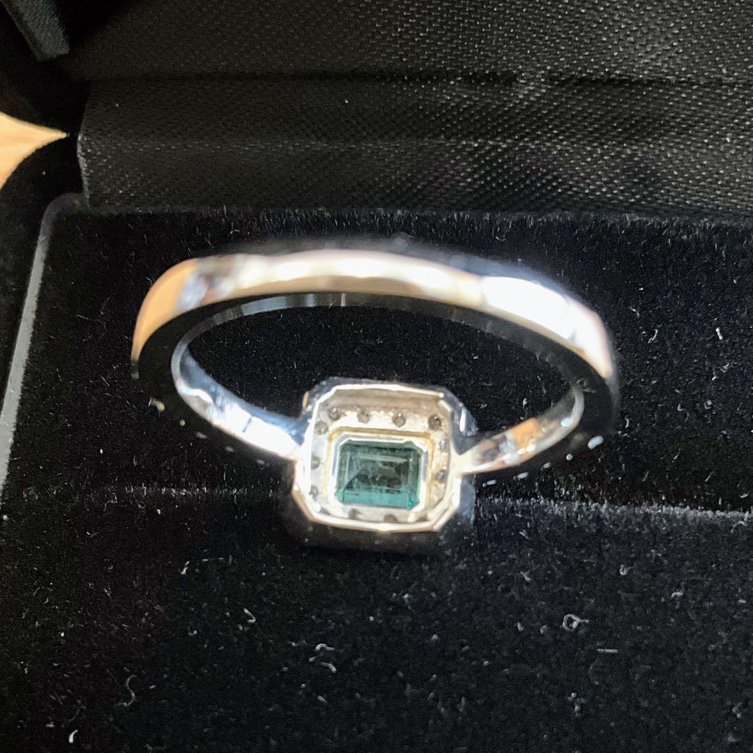 る*る様 コロンビア産エメラルド0.51ct PT900 ダイヤリング 12号