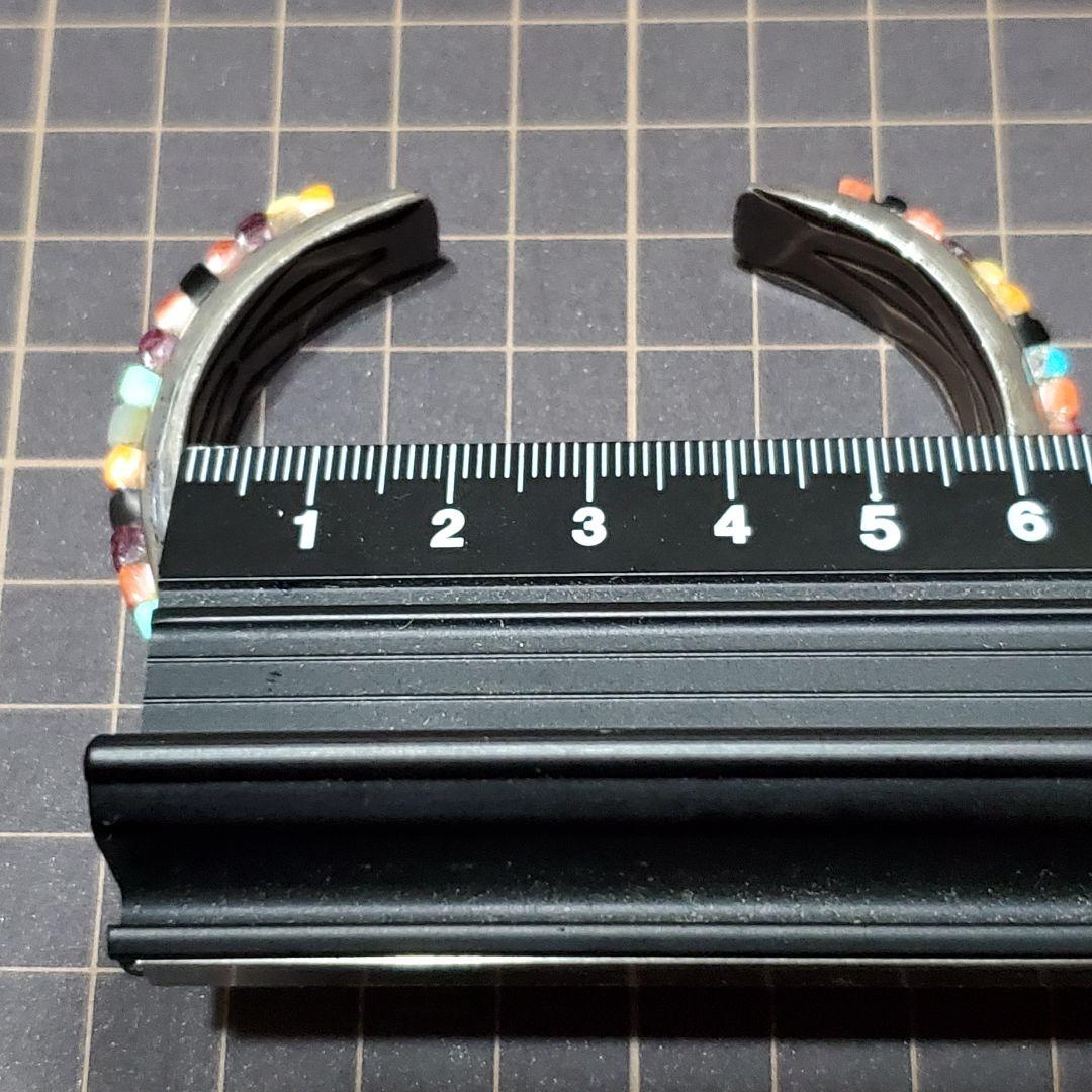 【レイアダカイ？】 ナバホ インレイ スタンプワーク バングル