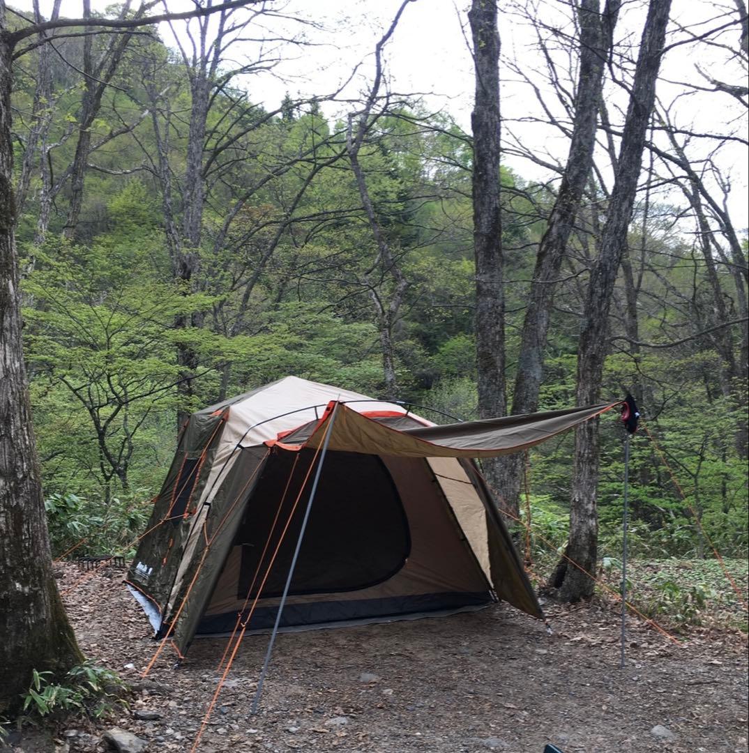 ベアーズロック　ワンタッチテント　ワンタッチタープセット　ベージュ/ブラウン