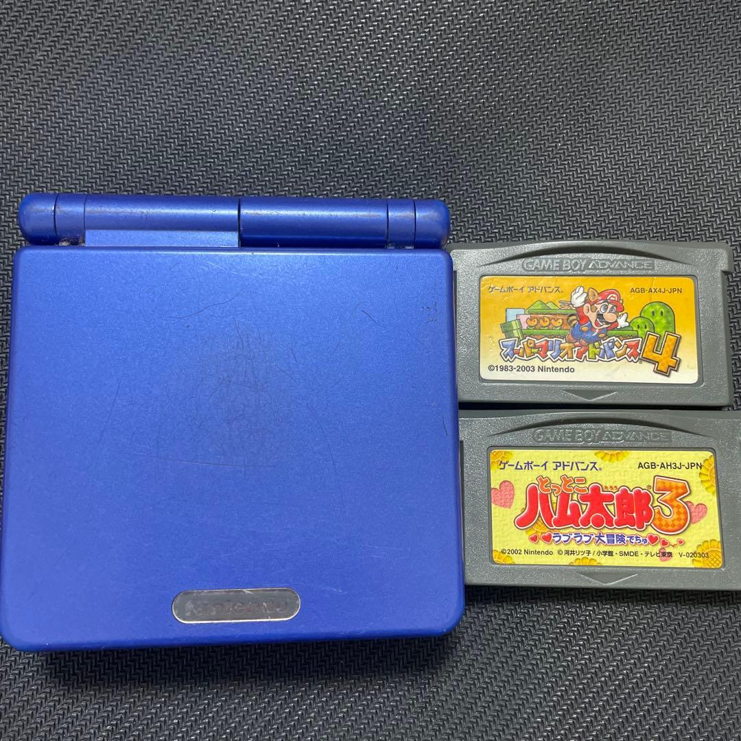 ゲームボーイアドバンスSP ブルー ジャンク おまけ付き - メルカリ