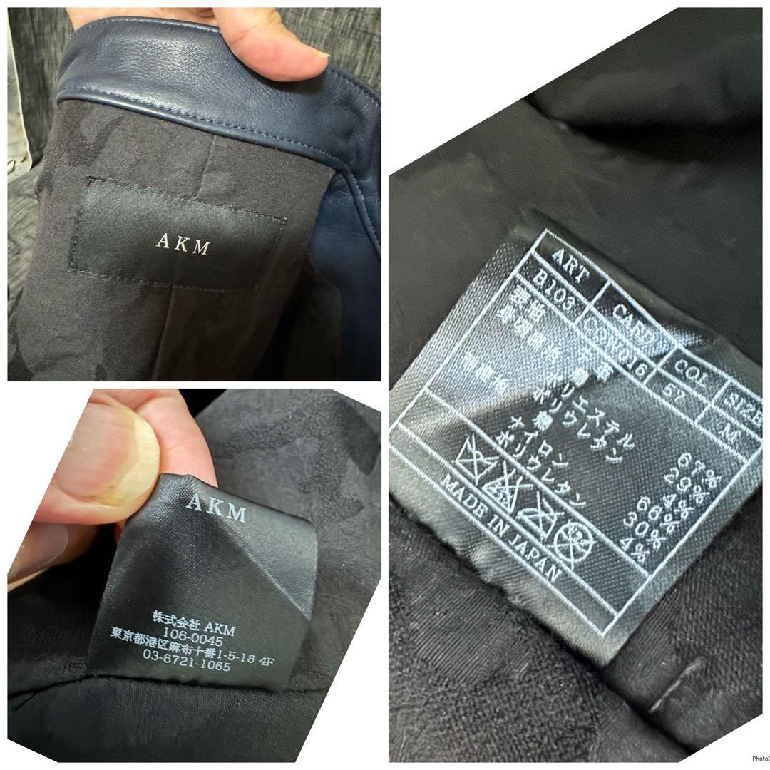 定価132000円 AKM wjk高級ライン　カウレザーシングルライダース　M